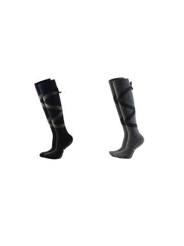 MUNADUNA 2er-Pack Kompressions-Yoga-Kniestrümpfe mit Wickelband-Farb-Mix