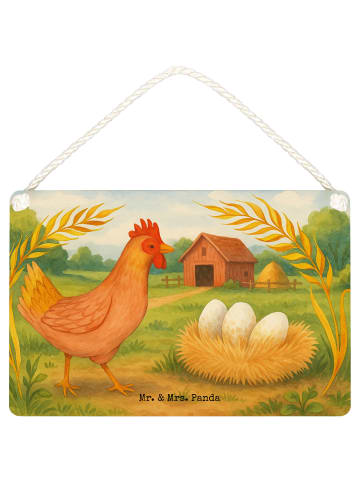 Mr. & Mrs. Panda Deko Schild Huhn Stolz Design ohne Spruch in Weiß