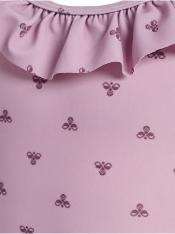 Hummel Badeanzug "Bee Aop Frill Swimsuit" in Lila