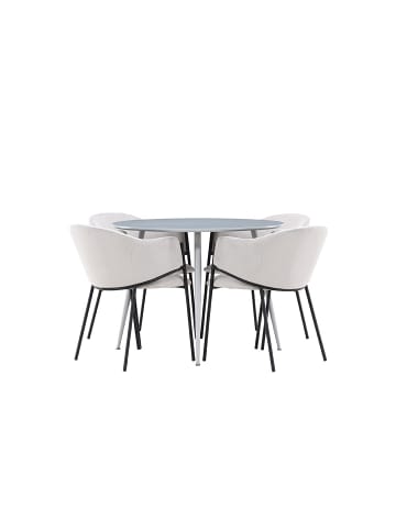 ebuy24 Essgruppe Plaza (5-teilig) Grau 100 x 100 cm