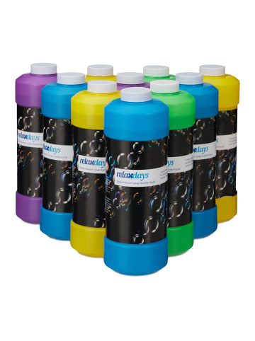 relaxdays XL Seifenblasen-Set in Mehrfarbig - 2 l