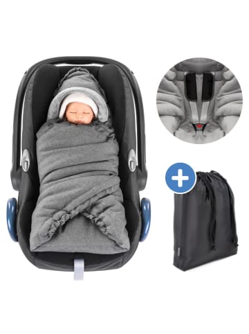 Zamboo Einschlagdecke Deluxe für Babyschale (Maxi-Cosi, in grau
