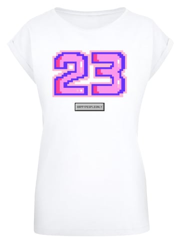 F4NT4STIC T-Shirt Pixel 23 pink in weiß