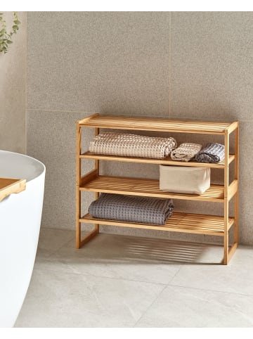 Beliani Badezimmerregal UVALDA in Braun - (W) 71 x (H) 60 x (L) 28 cm