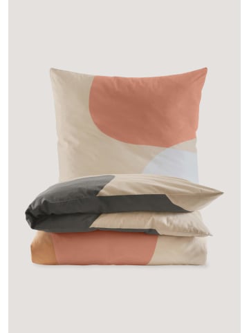 Hessnatur Hessnatur Perkal Bettwäsche Set PIRO aus reiner Bio-Baumwolle in travertin