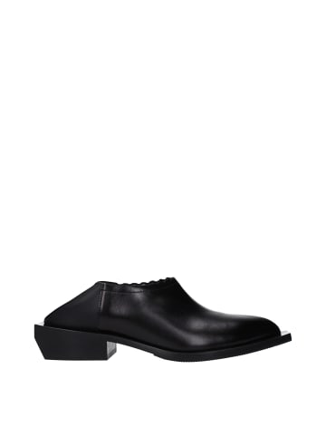 Moschino Schwarz Leder Mules