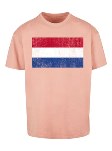 F4NT4STIC T-Shirt Netherlands NIederlande Holland Flagge distressed in amber