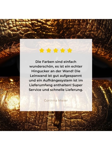 MuchoWow Leinwand bilder Goldene Lippen (BxH)