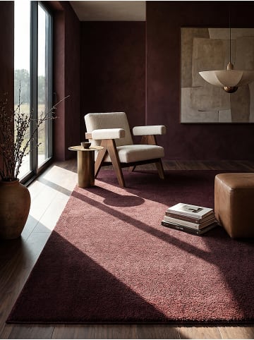 KADIMA DESIGN Hochflorteppich Uni mit Antirutsch-Rücken und weichem Flor