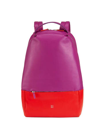 DuDu Rucksack Leder 37 cm in fuchsia