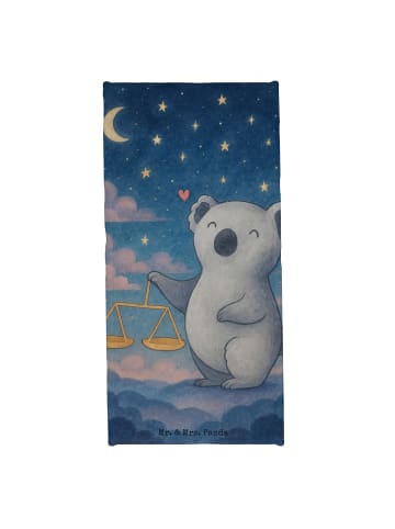 Mr. & Mrs. Panda Strandlaken Waage Astrologie Design ohne Spruch in Weiß
