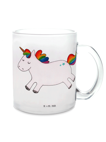 Mr. & Mrs. Panda Teetasse Einhorn Happy ohne Spruch in Transparent