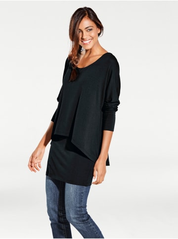 Heine Rundhalsshirt in schwarz