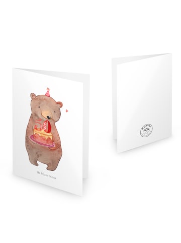 Mr. & Mrs. Panda Glückwunschkarte Geburtstag Bär Torte 50. Gebur... in Weiß