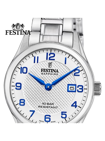 Festina Analog-Armbanduhr Festina Swiss Made silber klein (ca. 29mm)