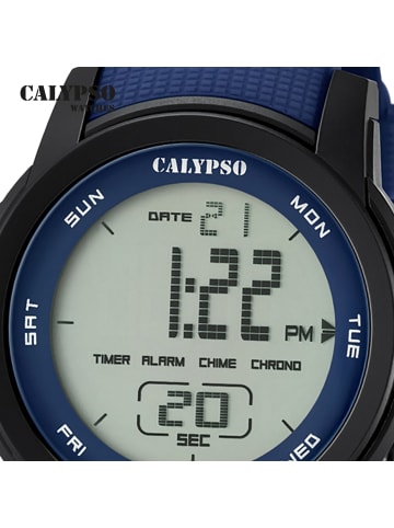 Calypso Digital-Armbanduhr Calypso Digital blau extra groß (ca. 46mm)