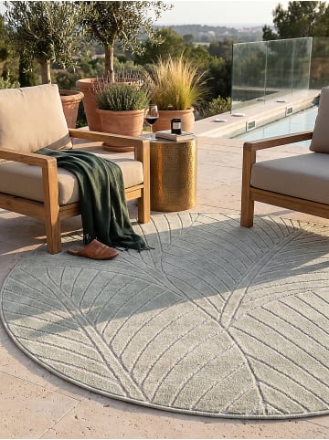 KADIMA DESIGN Teppich Outdoor ENGADIN skandinavisch Schlafzimmer Terrasse in Salbeigrün