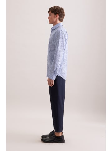 Seidensticker Leinenhemd Regular in Mittelblau