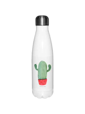 Mr. & Mrs. Panda Thermosflasche Kaktus Wut ohne Spruch in Weiß