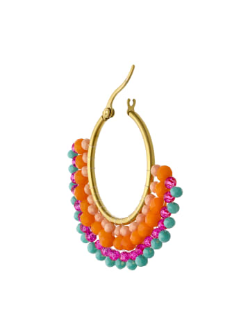 IZIA Women Earrings in Orange Multicolor