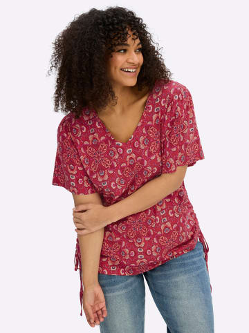 sheego by Joe Browns T-Shirt in rot-koralle-gemustert