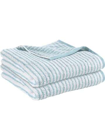 Erwin Müller Jacquard Duschtuch 2er-Pack Streifen Konstanz in bleu