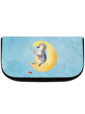 Mr. & Mrs. Panda Kosmetiktasche Pinguin Mond ohne Spruch in Eisblau