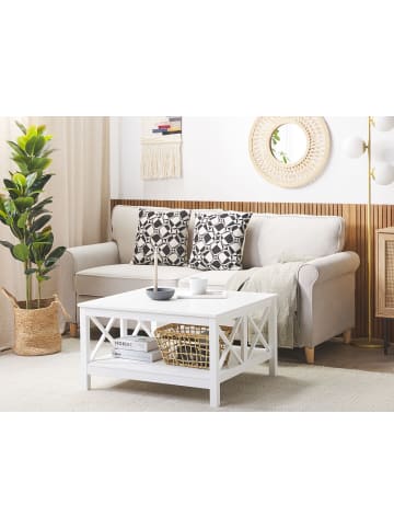 Beliani Couchtisch LOTTA in Weiß - (W) 80 x (H) 45 x (L) 80 cm