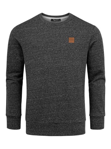 Amaci&Sons Sweatshirt mit Rundhalsausschnitt DURHAM in Schwarz