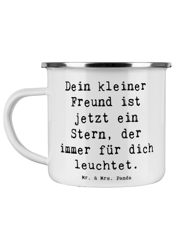 Mr. & Mrs. Panda Emaille Tasse Spruch Trauerbewältigung Haustier... in Weiß