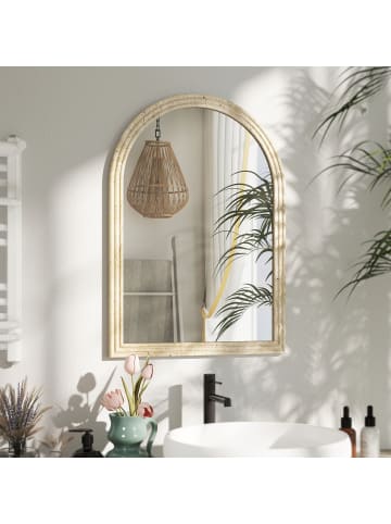 HOMCOM Wandspiegel-50L x 2B x 70H cm-Beige