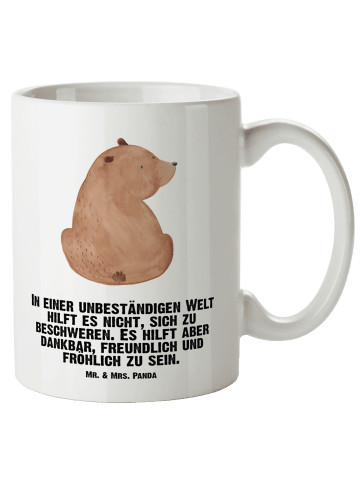 Mr. & Mrs. Panda Große Teetasse Bär Schulterblick mit Spruch in Weiß