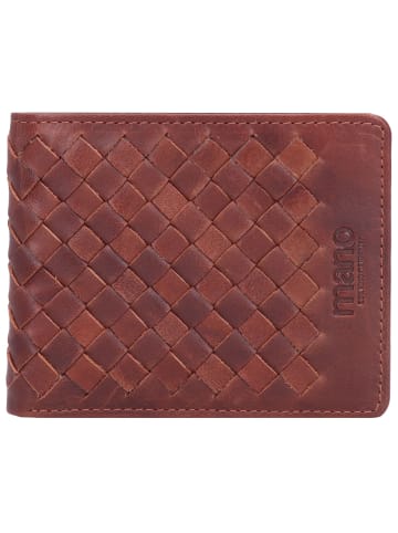 mano Don Luca Geldbörse Leder 11 cm in cognac