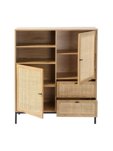 CALICOSY Buffetschrank JAYA in Helles Holz - (W) 100  x (H) 120  x (L) 40  cm