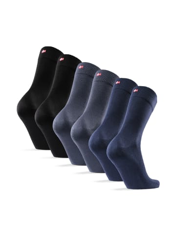 DANISH ENDURANCE Socken Bamboo Dress in black/grey/navy