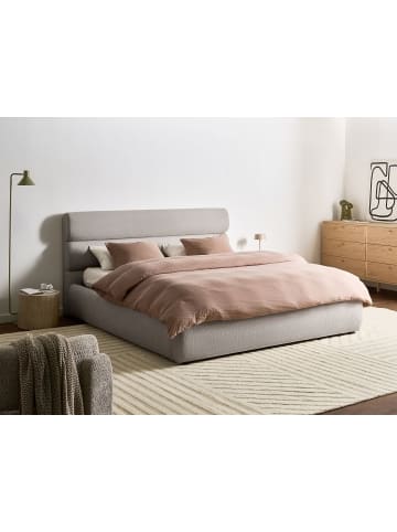 Beliani 2-tlg Doppelbett BONIFACIO in Grau/Schwarz