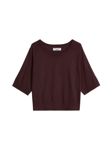 Marc O'Polo DENIM Kurzarm-Pullover relaxed in Burnt Aubergine