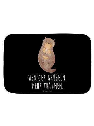 Mr. & Mrs. Panda Badematte Otter Muschel mit Spruch in Schwarz