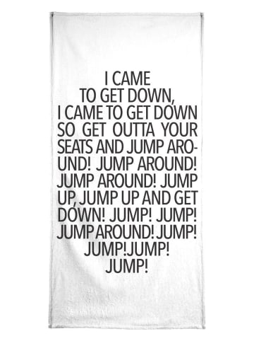 Juniqe Handtuch "Jump!" in Schwarz & Weiß
