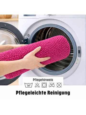 WohnDirect Badematte mit WC Ausschnitt PARIS in Pink