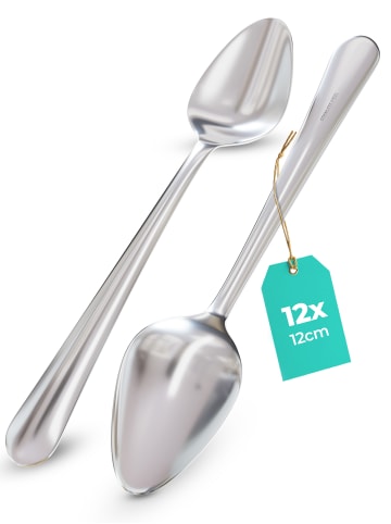 Praknu Espressolöffel klein 12er Set aus Edelstahl