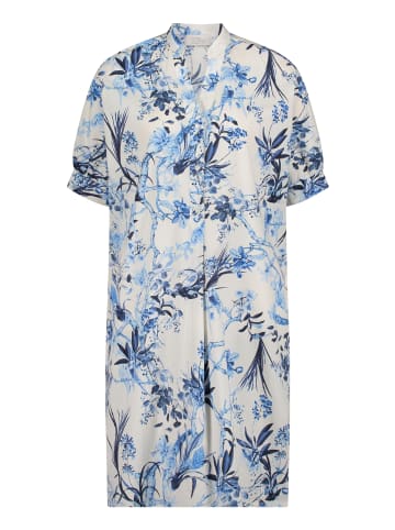 Vera Mont Hemdblusenkleid mit Knopfleiste in Beige/Blau