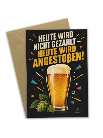 Mr. & Mrs. Panda Geburtstagskarte Craft-Bierglas Modern Design m... in Weiß