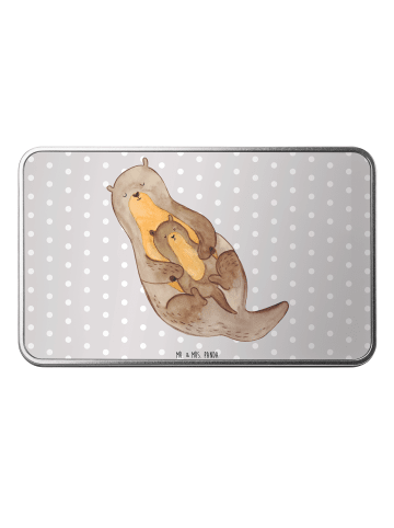 Mr. & Mrs. Panda Geschenkbox Otter Kind ohne Spruch in Grau Pastell