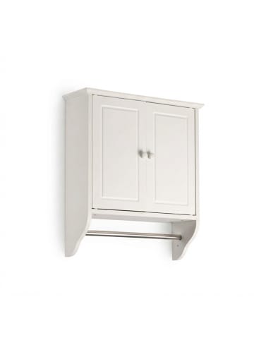 relaxdays Hängeschrank in Weiß/ Silber - (B)48 x (H)55 x (T)16 cm