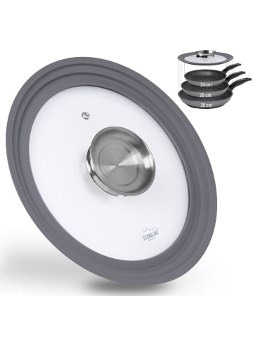 Stoneline Universal Glasdeckel mit Aroma-Funktion in Grau