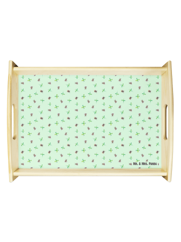 Mr. & Mrs. Panda Sofa Tablett Hummeln Kleeblatt ohne Spruch in Grün