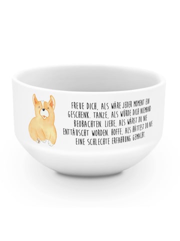 Mr. & Mrs. Panda frühstücksschale Corgie mit Spruch in Weiß