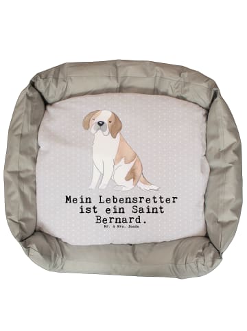 Mr. & Mrs. Panda Hundeliege Saint Bernard Lebensretter mit Spruch in Grau Pastell