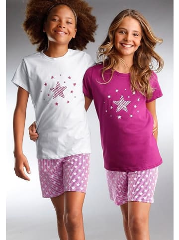 Petite Fleur Kids Pyjama in weiß, beere